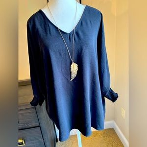 NWT Boutique Black Dolman Sleeve Shirt